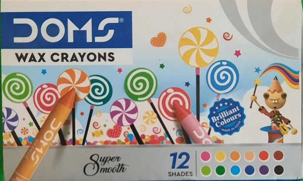 Doms 12 Shades Wax Crayons
