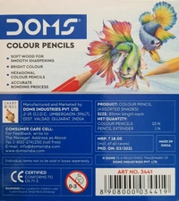 Doms Colour Pencils 10 Shades