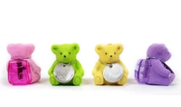 Eprecision Teddy Bear Eraser with Sharpener for Kids Pack of 4