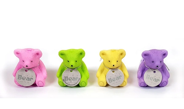 Eprecision Teddy Bear Eraser with Sharpener for Kids Pack of 4