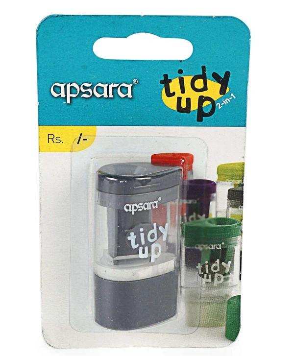 Apsara Tidy Up Sharpener Cum Eraser (Colours May Vary)