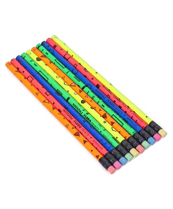 Nataraj Fluro Pencil Box (Rubber Tipped) - Pack Of 2