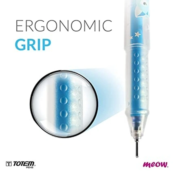 Totem Meow Ball Pens Blue and black