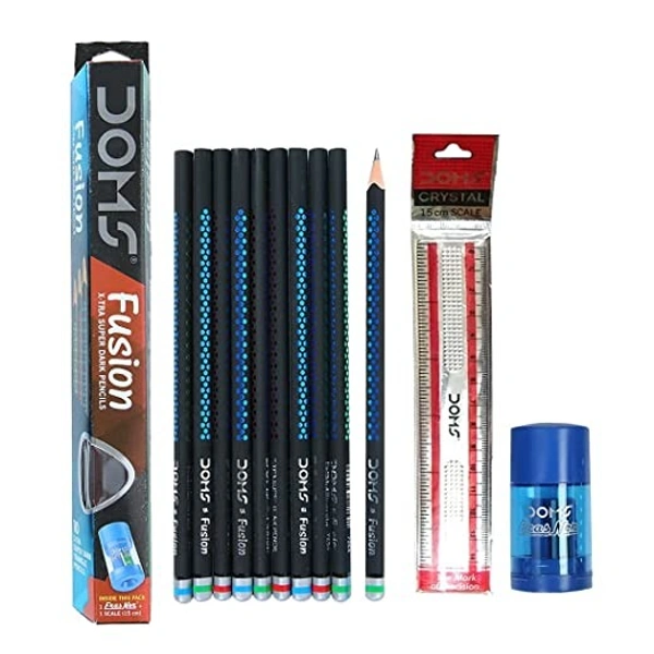 DOMS Industries Private Limited Doms Fusion X-TRA Super Dark Pencils Pack of 5 - Multicolour