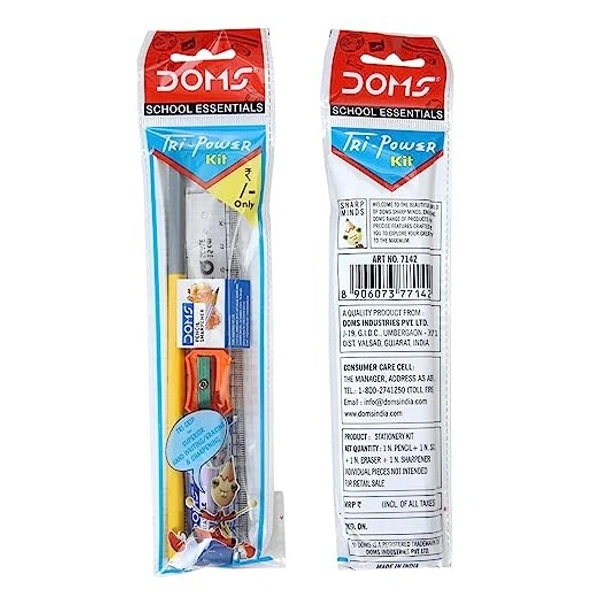 DOMS Doms Tri Power School Essential Pencil kit-Pack of 5