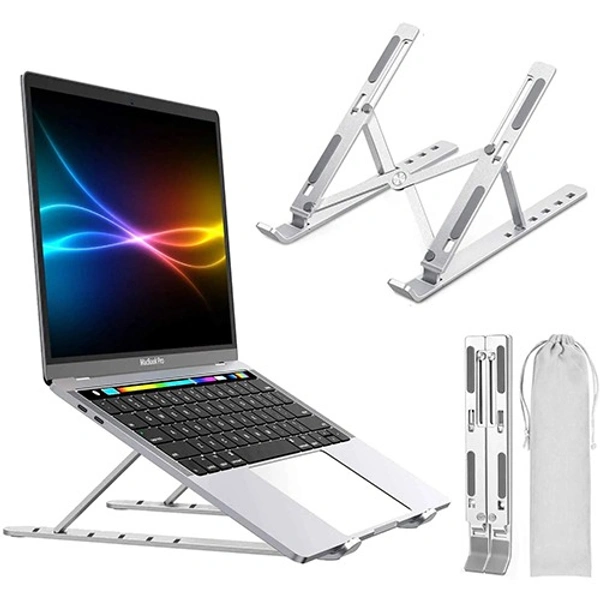 Laptop Stand Creative Folding Storage Bracket For 10-17 Inch Tablets Notebook Laptop Premium Quality Aluminum Alloy (Silver) Laptop Stand
