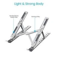 Laptop Stand Creative Folding Storage Bracket For 10-17 Inch Tablets Notebook Laptop Premium Quality Aluminum Alloy (Silver) Laptop Stand