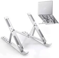 Laptop Stand Creative Folding Storage Bracket For 10-17 Inch Tablets Notebook Laptop Premium Quality Aluminum Alloy (Silver) Laptop Stand