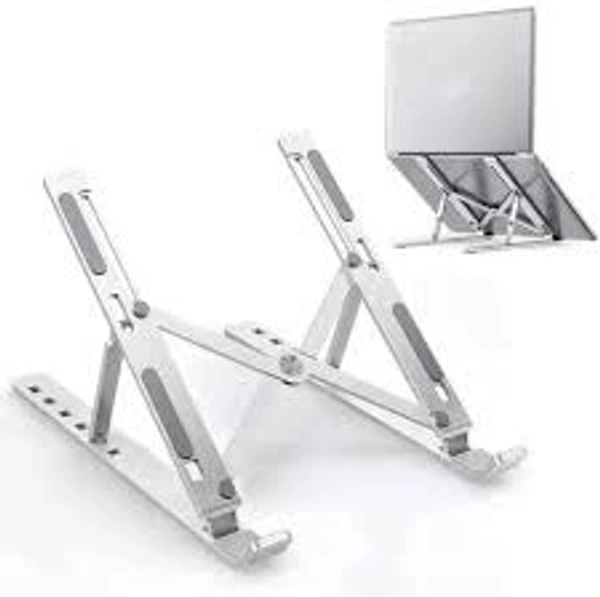 Laptop Stand Creative Folding Storage Bracket For 10-17 Inch Tablets Notebook Laptop Premium Quality Aluminum Alloy (Silver) Laptop Stand