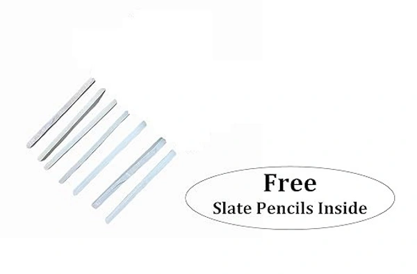 Apsara (2 in 1 Combo Double side Black and Free 20 Slate Chalk Pencil Slate) - Black