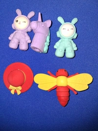 Fancy Unicorn Erasers pack of Five