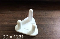 Safety Cover Guards for Electric Socket Plug (Big) Pack of 5 ( Five) - White, White