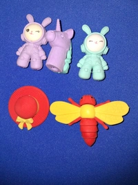 Fancy Unicorn Erasers pack of Five