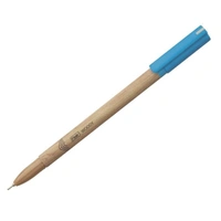 FLAIR Woody 0.7mm Ball Pen Box Pack of 10 | Attractive Woody Design  - Blue and Black