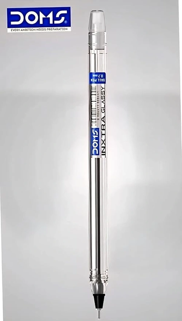 Doms INXTRA 0.7mm BALLPOINT PENS|SOFT RUBBERIZED GRIP FOR COMFORTABLE & SMOOTH WRITING| CONTAINS 20 PCS| INK BLUE and Black - Blue and Black