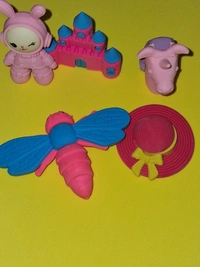 Novelty erasers in various fun shapes pack of Five