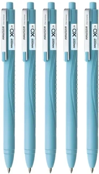 Hauser Auto Click Ball Pen Pack of 10 (Blue 5 PCS ,Black 5 PCS) - Blue and Black