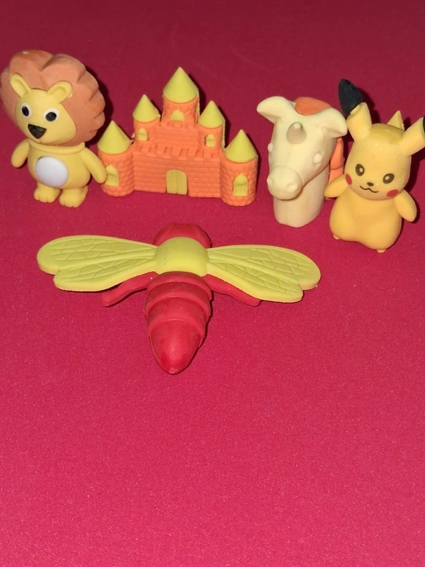 Novelty erasers in various fun shapes Pack of Five