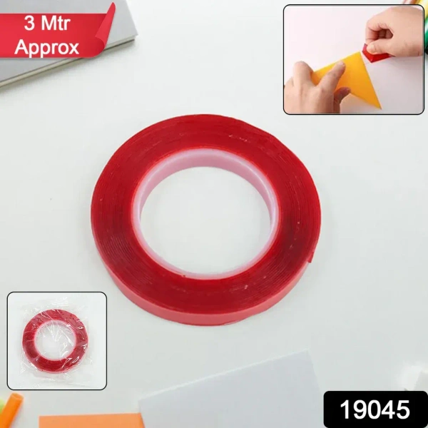 Heavy Duty Transparent Acrylic Foam Mounting Tape (3 Mtr Approx / 2 Pc)