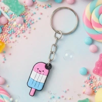 Cute Ice Cream Popsicle Shape Cartoon Keychain (2 Pc)