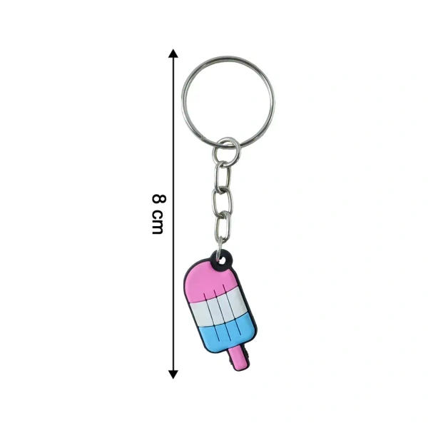 Cute Ice Cream Popsicle Shape Cartoon Keychain (2 Pc)