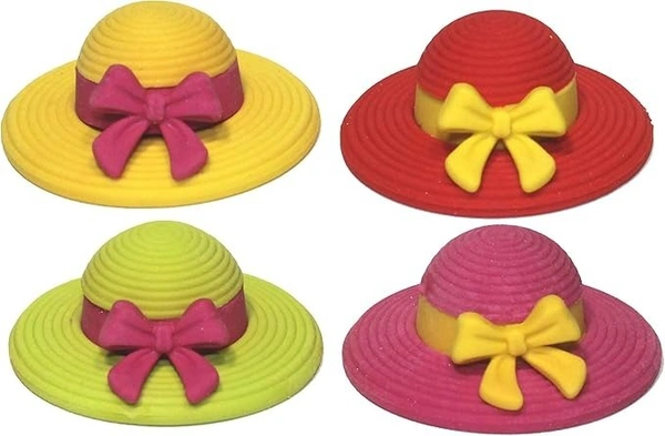 Hat and Bow Rubber Erasers