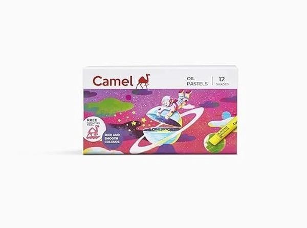 Camel  Oil Pastel, Assorted, 12 Pieces - Multi Colour, Multi colour