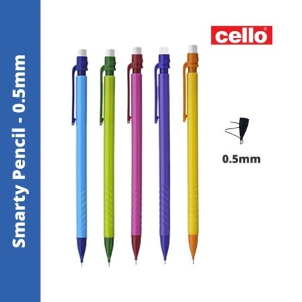 Cello Smarty 0.5mm Mechanical Pencil - Count of 5 (Pack of 10)