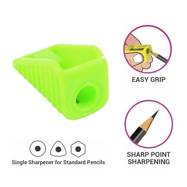 Flair Creative Series Shell Neon Pencil Sharpener (Pack of 10) - Multi Color