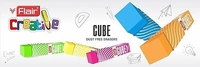 Flair Creative Series Cube Erasers(Pack of 10) - Multi Color