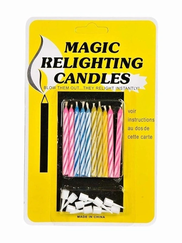Eprecision Birthday Party Magic Relighting Candles (Includes 1 Packets of 20 Candles ) (Pack of 2)