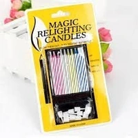 Magic Relighting Candles (Includes 1 Packets of 10 Candles ) (Pack of 2)