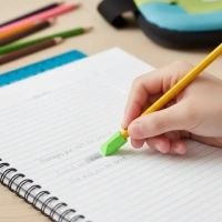 Pencil Top Eraser Rubber Erasers (5 Pc / Mix Colour & Design) - Multi