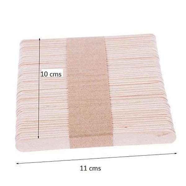 Natural Wooden Plain Ice Cream Sticks Popsicle Sticks : 100 Pcs