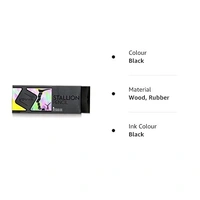 Youva Stallion Pencil (Pack of 10 Full BLACK Pencils) with Rubber Tip