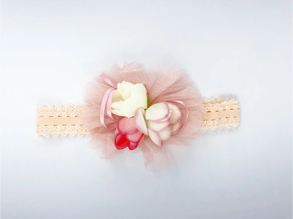 Floral Lace Headband (0-3 Months)