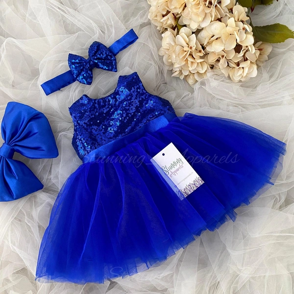 Royal Blue Sequins Partywear Royal Blue Frock