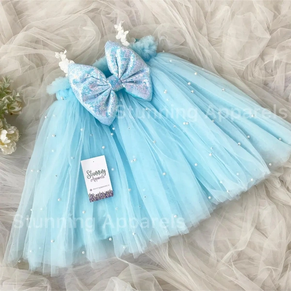 Pearls Work Partywear Umbrella Frock 