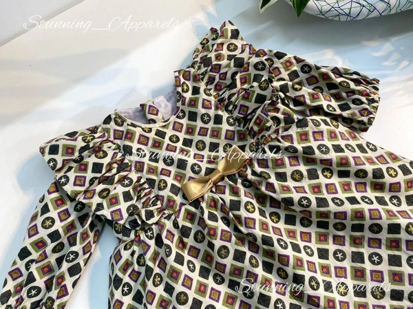 Long Sleeves Ruffled Casual  Baby Frock 