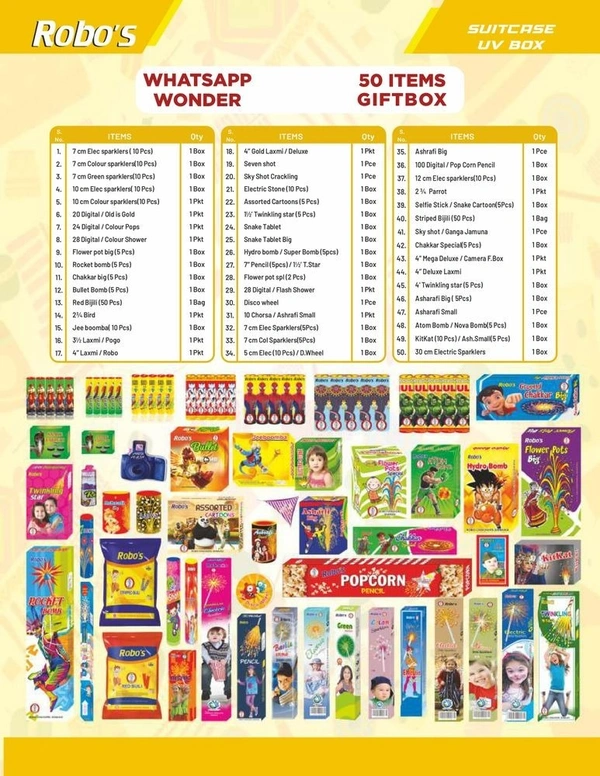 Robo Crackers Whatsapp Wonder - 50 Items Gift Box