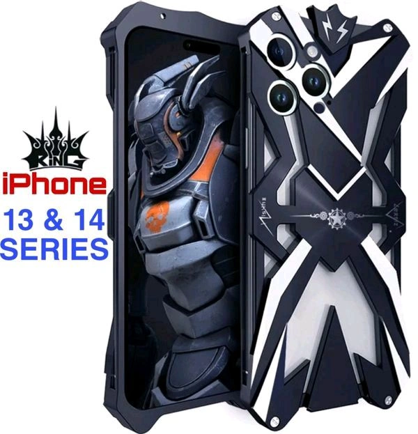Apple Iphone 14  Iphone 13 I Phone 14 Pro Max Plus Zimon Luxury New Thor Heavy Duty Armor Metal Aluminum Phone Cases - Black, I Phone 14 Pro Max