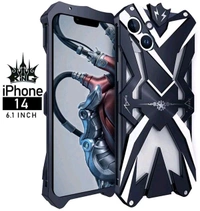 Apple Iphone 14  Iphone 13 I Phone 14 Pro Max Plus Zimon Luxury New Thor Heavy Duty Armor Metal Aluminum Phone Cases - Black, I Phone 14 Plus