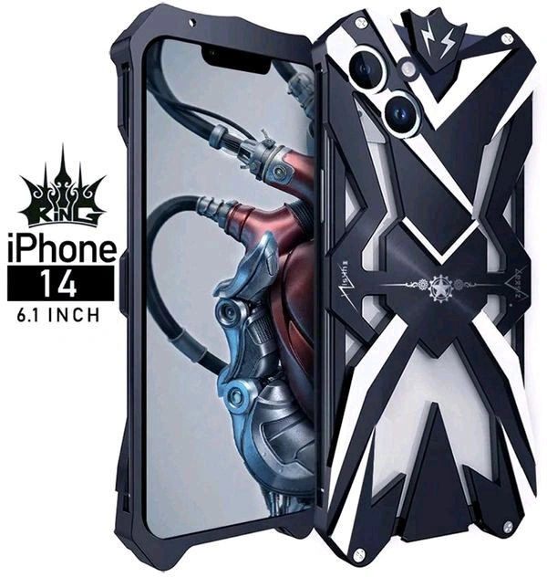 Apple Iphone 14  Iphone 13 I Phone 14 Pro Max Plus Zimon Luxury New Thor Heavy Duty Armor Metal Aluminum Phone Cases - Black, I Phone 14 Plus