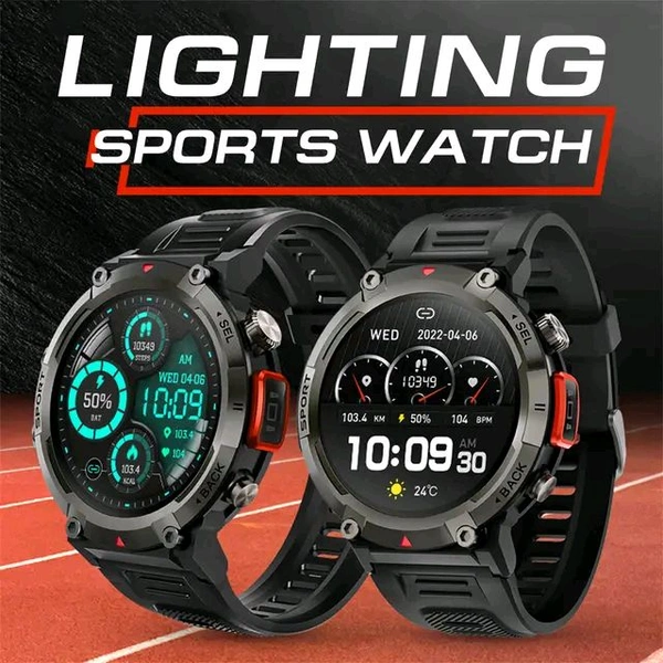 S100 Smart Watch Waterproof With Flashlight Sensor Button 1.45 inch HD Large Display Smartwatch discription - Black, ✈️📦 DELIVERY by 12 to 15+ Days