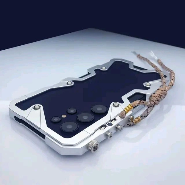 Aluminum Bumper High Quality Metal Crafted Back Cover Case For Samsung Galaxy S24 Ultra, Samsung Galaxy S23 Ultra, Samsung Galaxy S22 Ultra, Samsung Galaxy S21 Plus, Samsung Galaxy Note 20 Ultra, Samsung Galaxy S24 Plus, Samsung Galaxy S23 Plus, Samsung Galaxy S22 Plus, Samsung Galaxy S23 FE - Silver, Samsung Galaxy S24 Ultra
