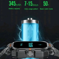 GT55 Inbuilt TWS BT Earphone 2.1 Inch Touch Screen sport NFC Health Smart Watch With Dustproof Waterproof Smart Watch - Silver, ✈️📦 DELIVERY by 12 to 15+ Days
