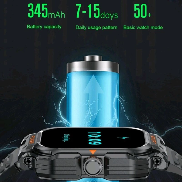 GT55 Inbuilt TWS BT Earphone 2.1 Inch Touch Screen sport NFC Health Smart Watch With Dustproof Waterproof Smart Watch - Silver, ✈️📦 DELIVERY by 12 to 15+ Days