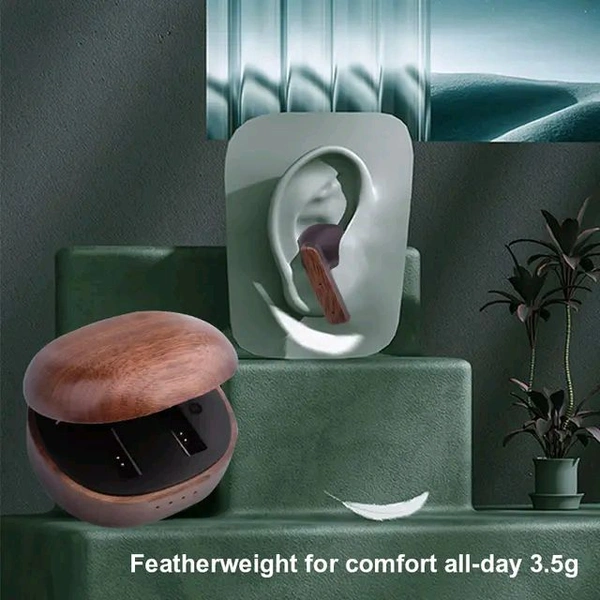 Eco Friendly Certified Wood Semi-in-Ear TWS Wireless Earbuds Crafted Choice For Audio Enthusiasts - Walnut Wood, ✈️📦 DELIVERY by 12 to 15+ Days