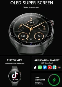 B14A Android 4G Sim Smart Watch Waterproof Dust proof Front Camera Smart Watch 32GB Inbuilt Storage - Brown Leather Strap (32 GB)