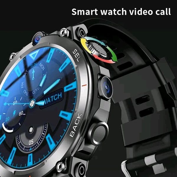 H10 Android 4G Sim Smart Watch Support Dual Camera Video Call Camera NFC 4+64 GB 900Mah Battery Men Waterproof Smart Watch - Black, ✈️📦 DELIVERY by 12 to 15+ Days